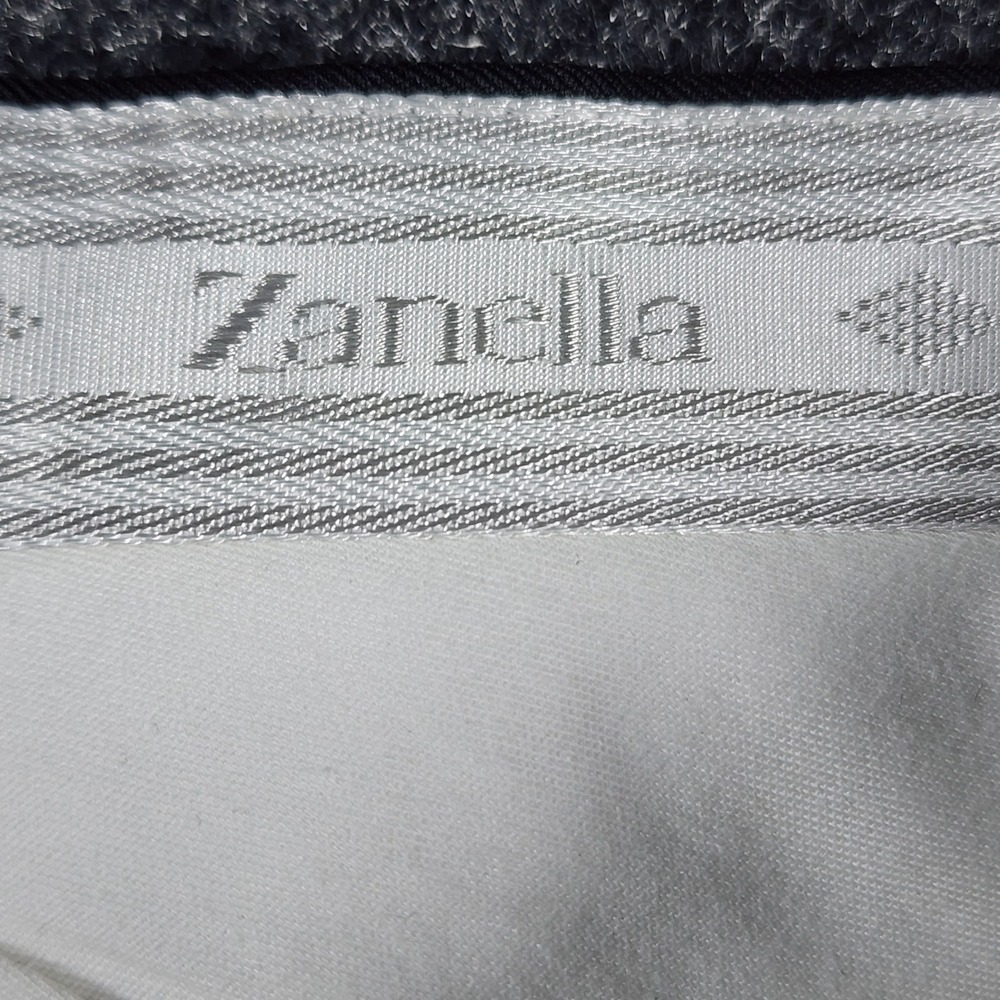 Zanella Devon Super 120s Wool Dress Pants Mens 33x29 Black Cuffed Made in Italy - Picture 5 of 10